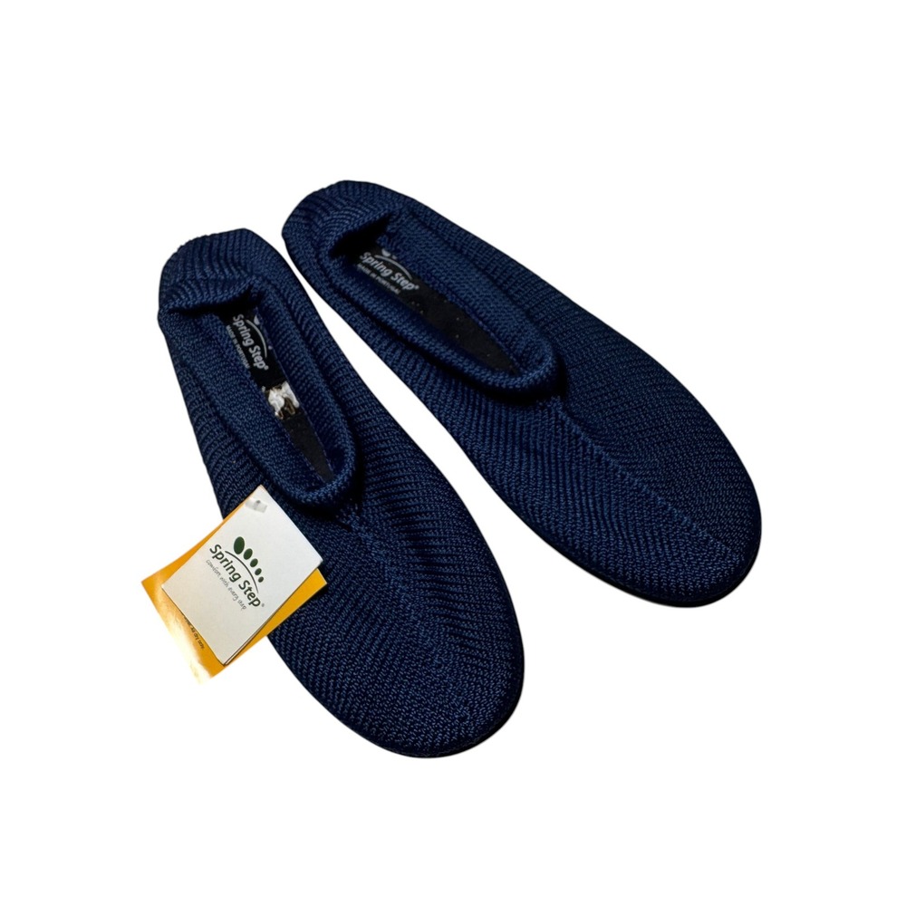 Spring Step‎ Tender flats Women's 40/9.5 -10 Navy  Knit Comfort Slip On Loafers